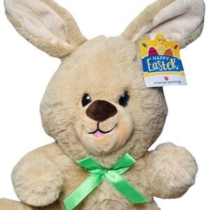 2020 American Greetings Tan Easter Bunny Soft Plush Stuffed Animal Doll 12" NWT